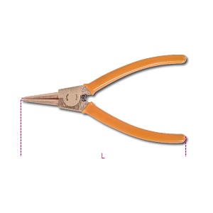 1036BA Sparkproof external circlip pliers, straight pattern, PVC-coated handles